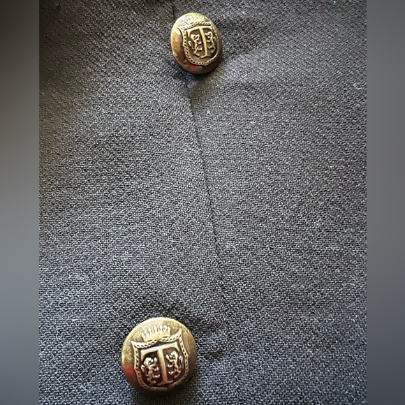 Talbots Luxe Wool Black Sz 10 Peacoat Jacket Blazer - Picture 9 of 13